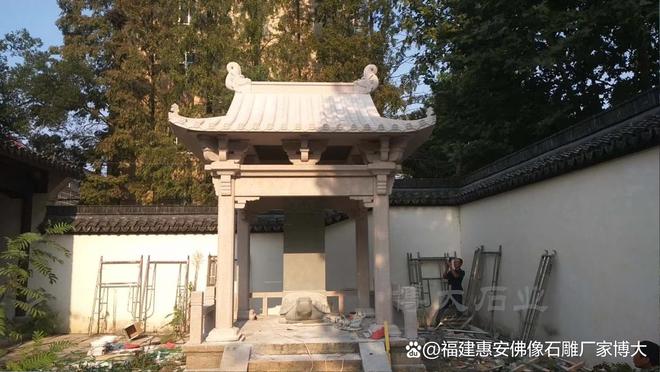 乐鱼官网石雕凉亭在当代设想中的摆放(图3)